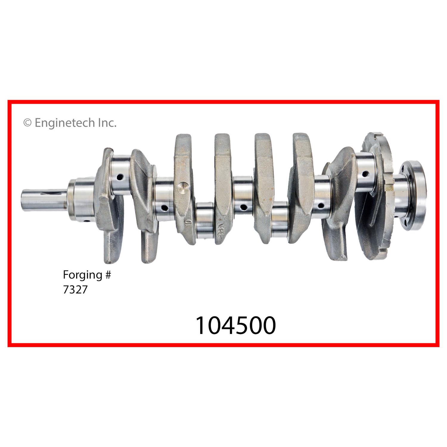 Enginetech Remanufactured Engine Crankshafts Kit with Main and Rod bearings - 104500