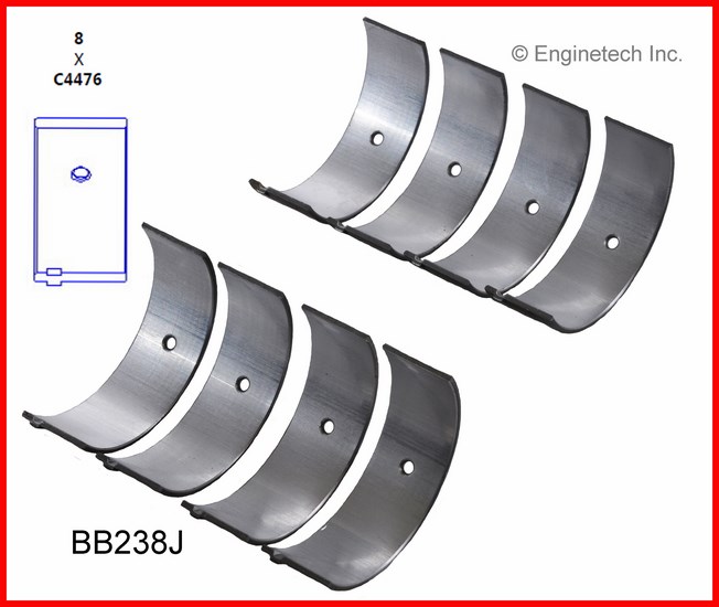 Enginetech Engine Full Connecting Rod Bearing Set - BB238J.75