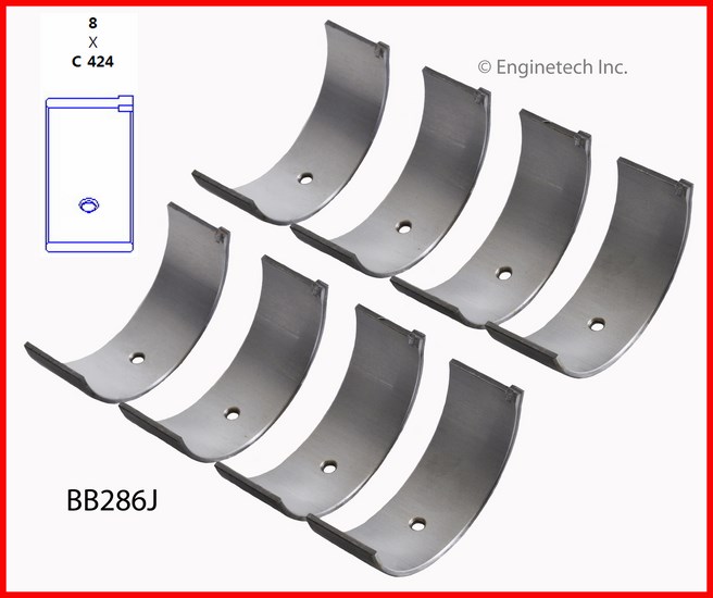 Enginetech Engine Full Connecting Rod Bearing Set - BB286J.25