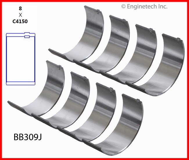 Enginetech Engine Full Connecting Rod Bearing Set - BB309J.25