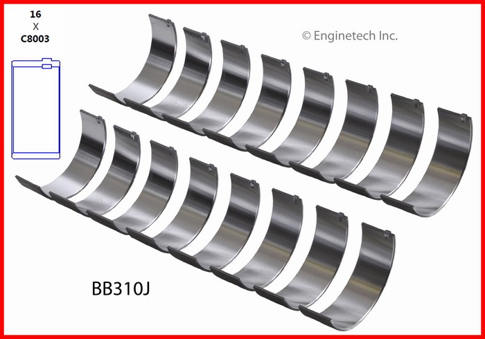 Enginetech Engine Full Connecting Rod Bearing Set - BB310J.25