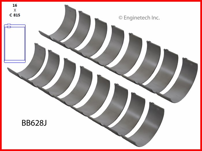 Enginetech Engine Full Connecting Rod Bearing Set - BB628J020