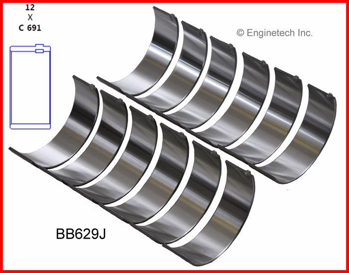 Enginetech Engine Full Connecting Rod Bearing Set - BB629J010