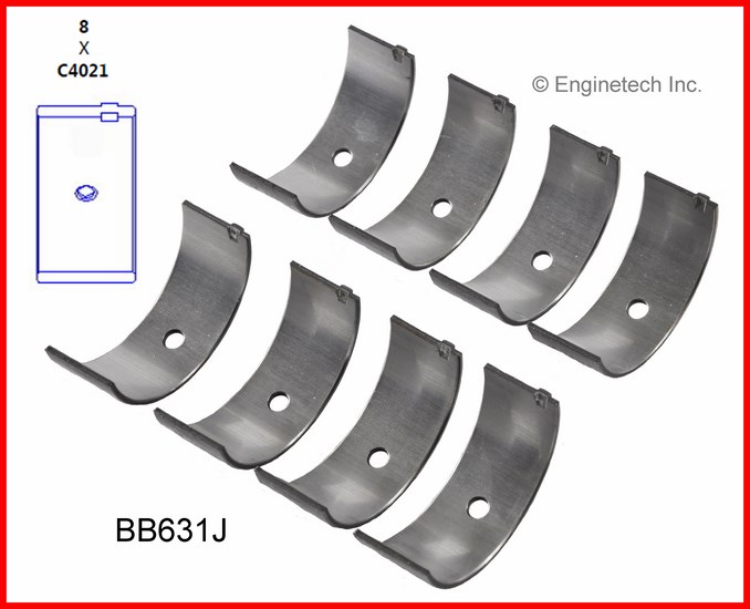 Enginetech Engine Full Connecting Rod Bearing Set - BB631J.25
