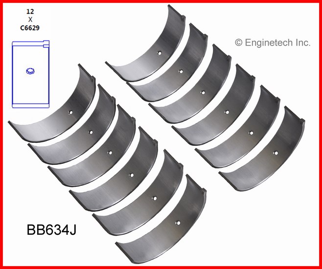 Enginetech Engine Full Connecting Rod Bearing Set - BB634J010