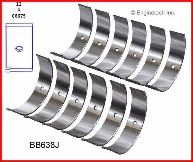 Enginetech Engine Full Connecting Rod Bearing Set - BB638J010