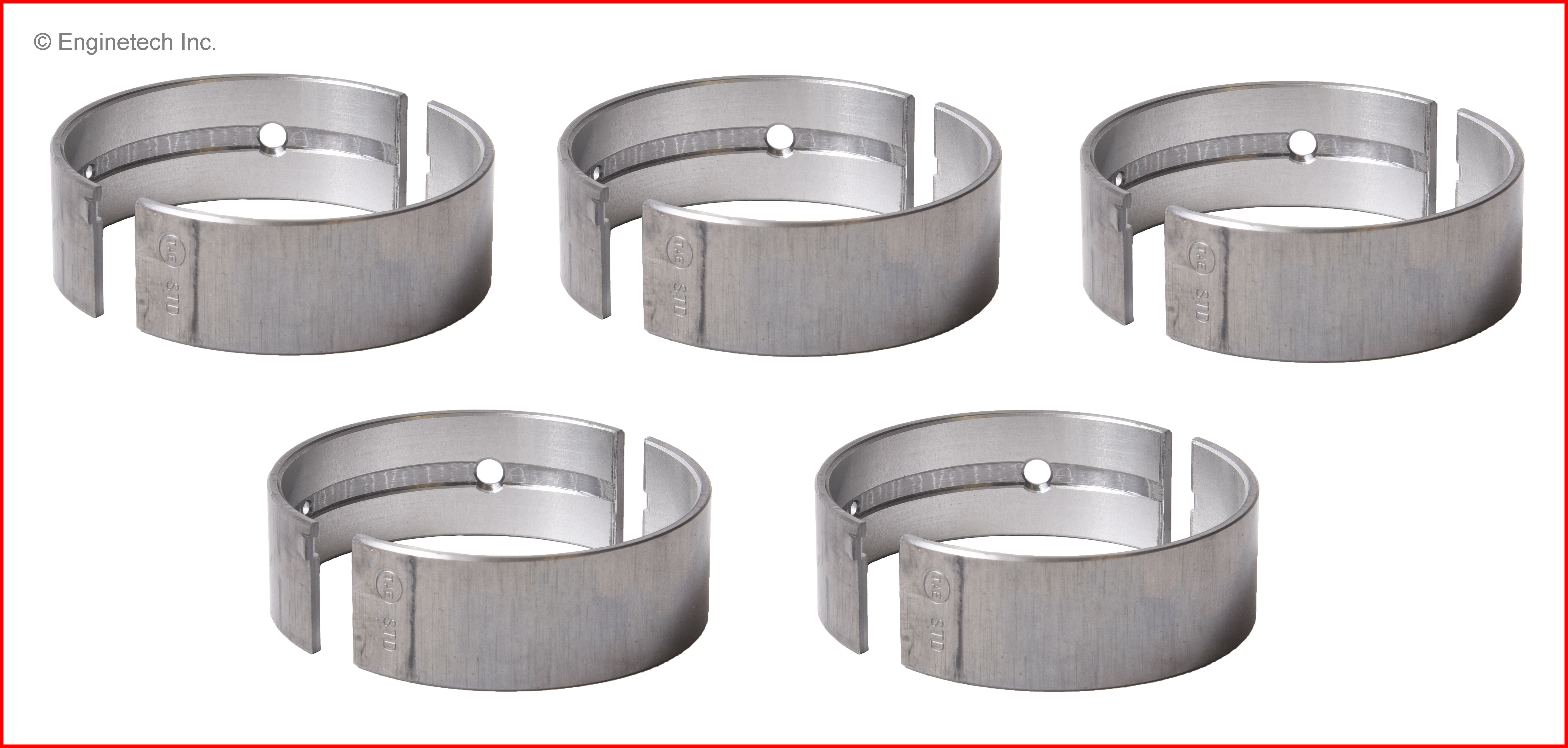 Enginetech Engine Full Crankshaft Main Bearing Set - BC1000.25