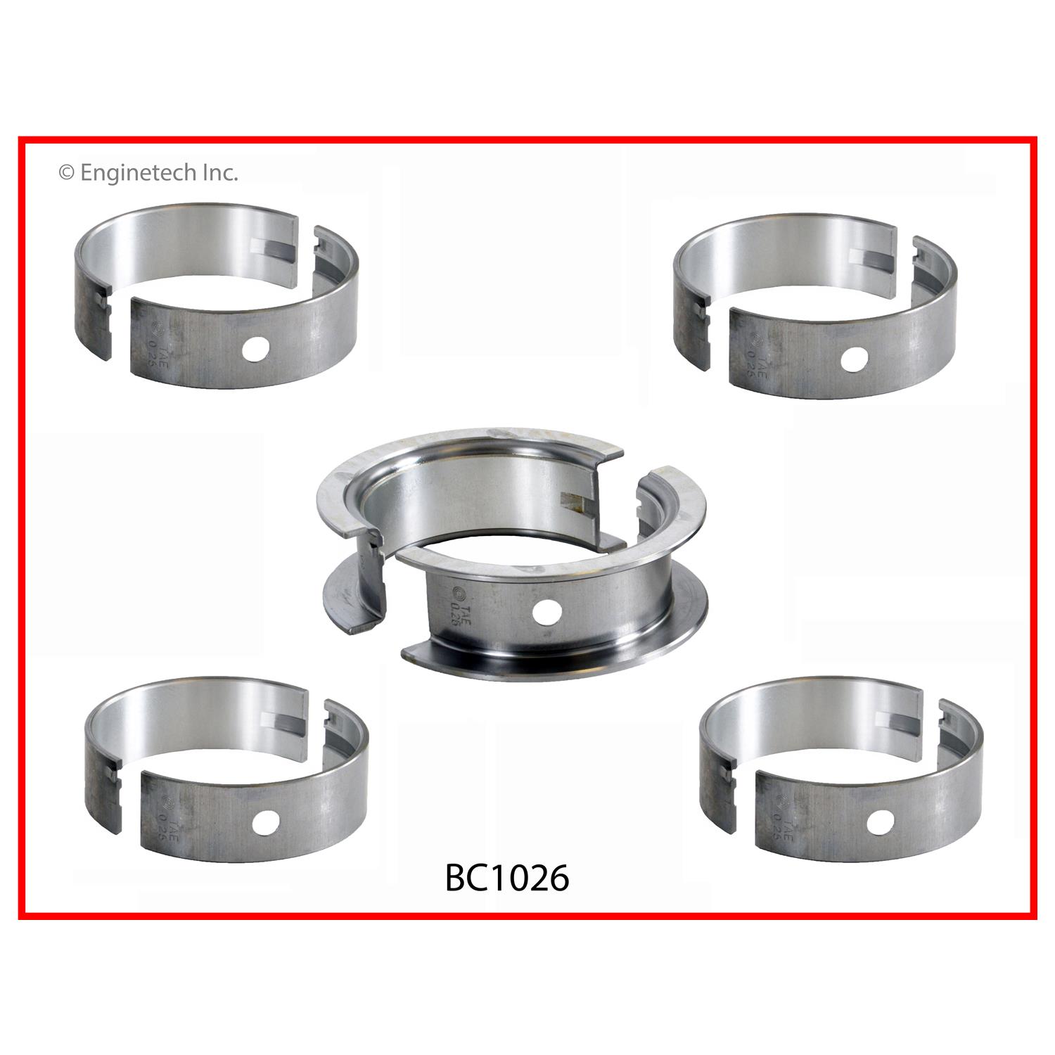 Enginetech Engine Full Crankshaft Main Bearing Set - BC1026STD