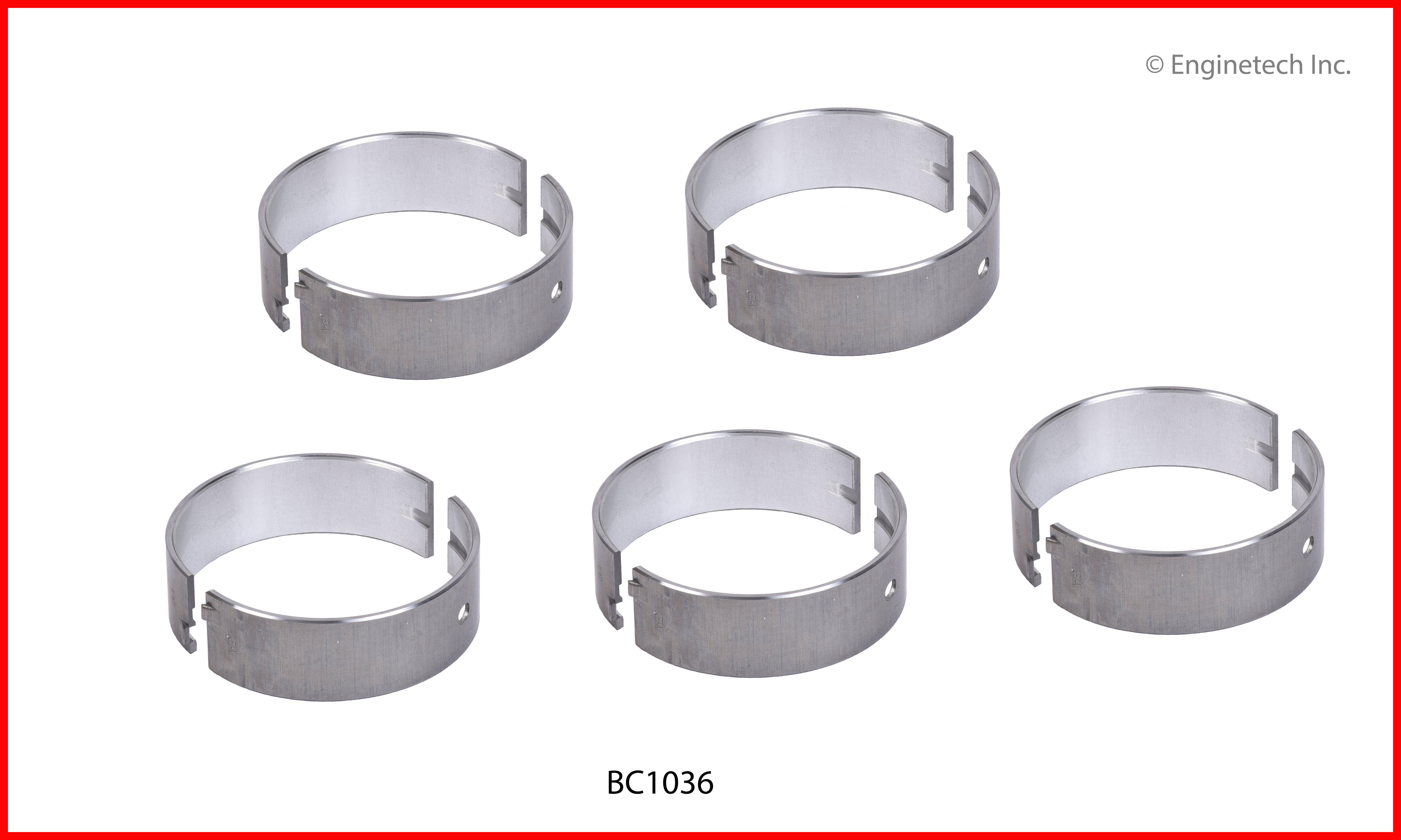 Enginetech Engine Full Crankshaft Main Bearing Set - BC1036STD