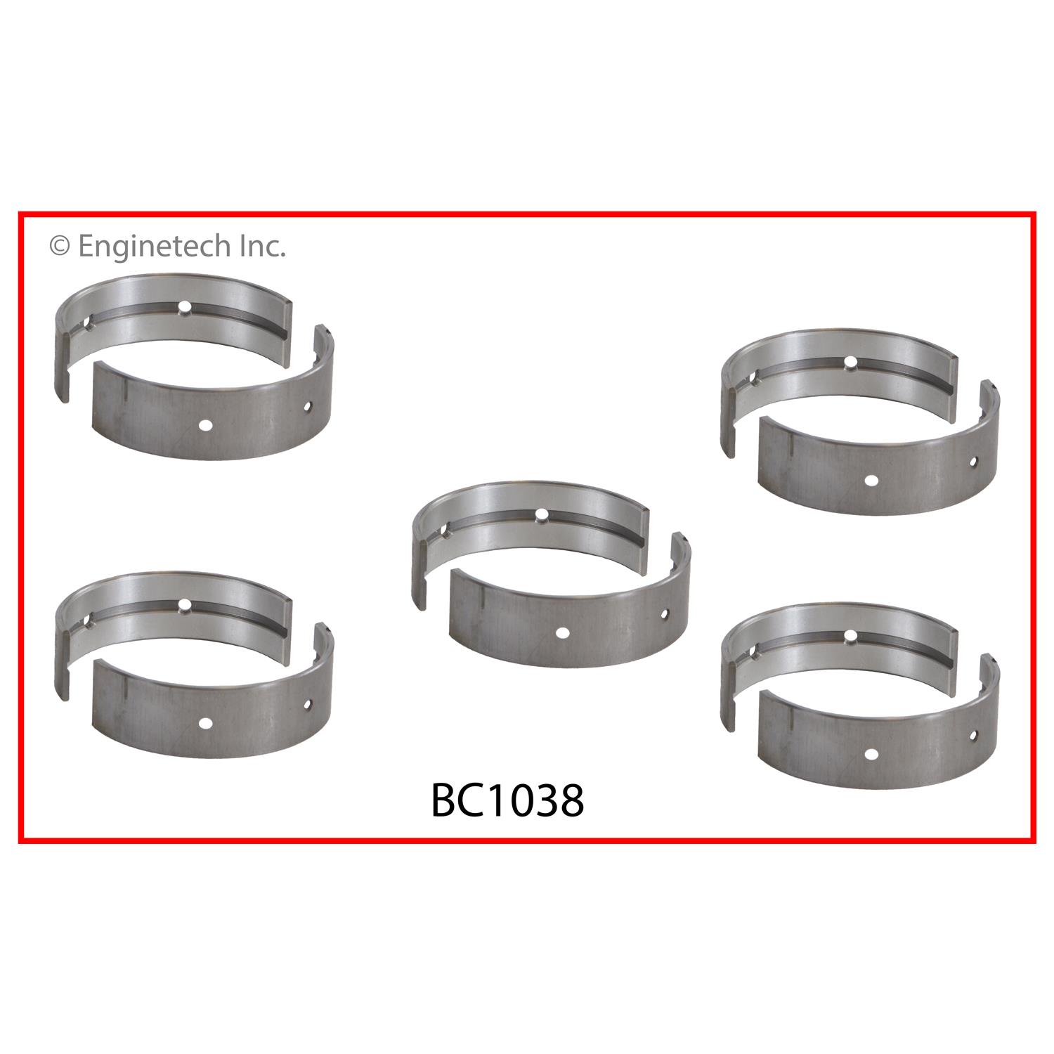 Enginetech Engine Full Crankshaft Main Bearing Set - BC1038STD