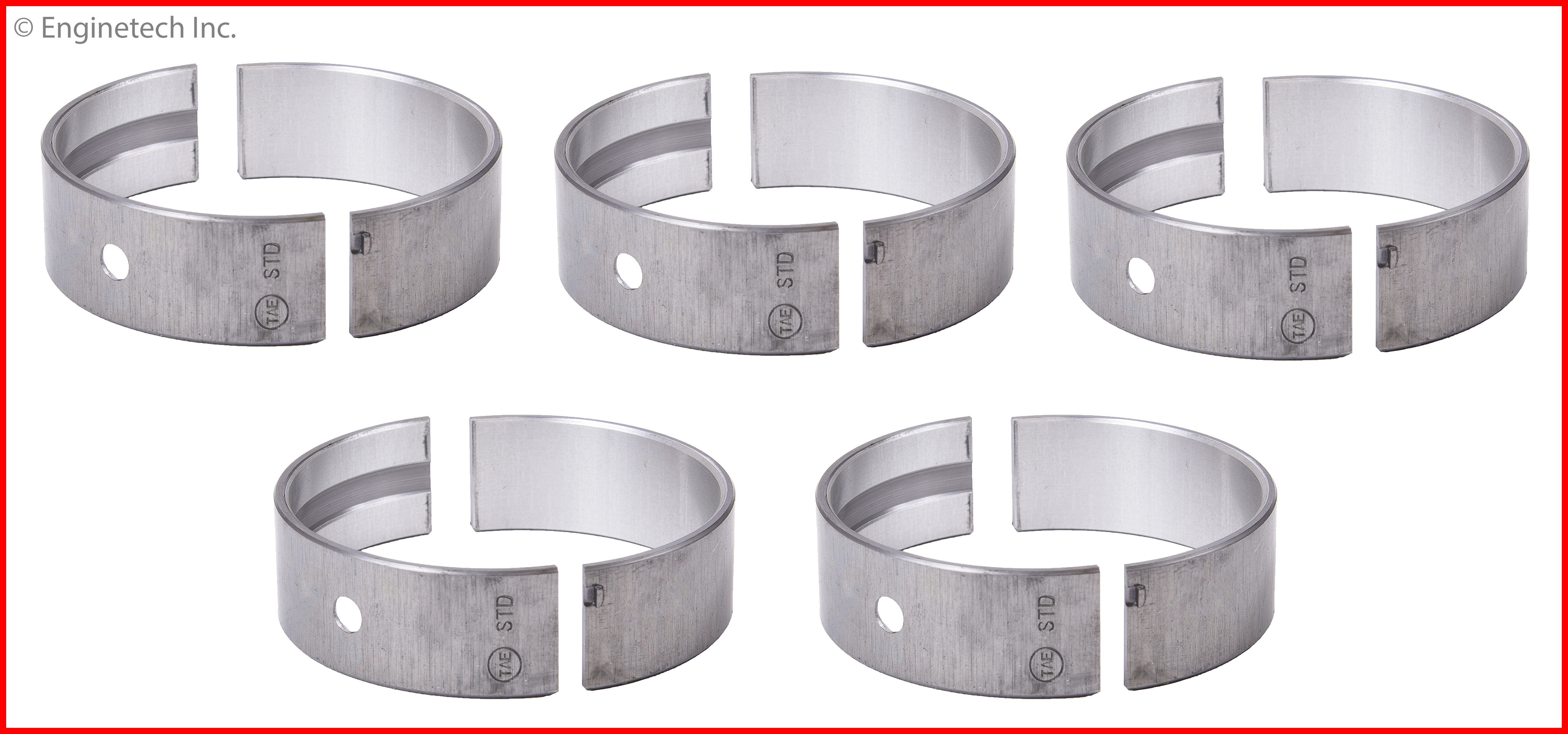 Enginetech Engine Full Crankshaft Main Bearing Set - BC1101STD