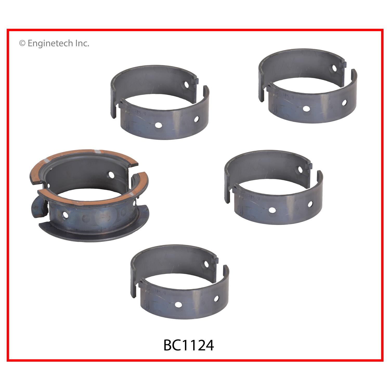 Enginetech Engine Full Crankshaft Main Bearing Set - BC1124STD