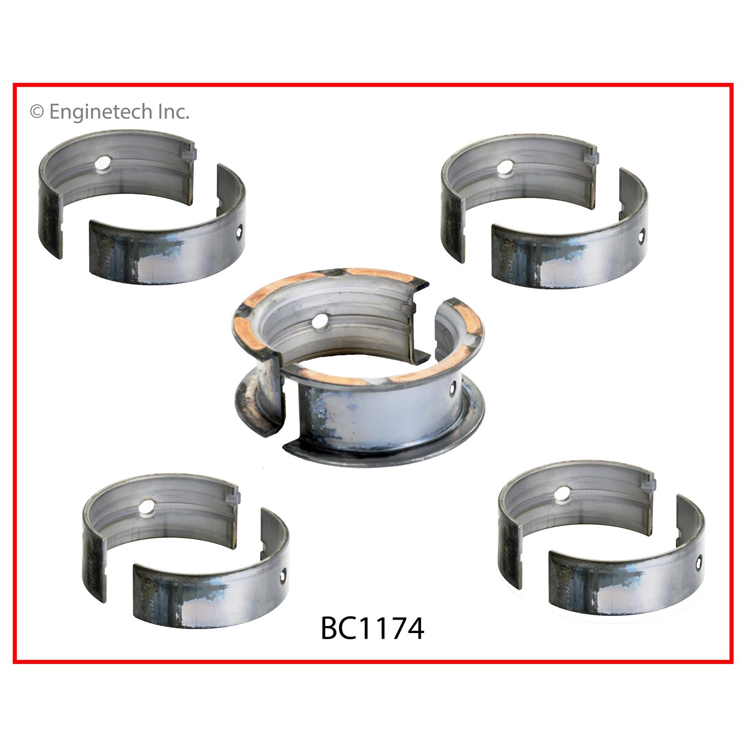 Enginetech Engine Full Crankshaft Main Bearing Set - BC1174.50
