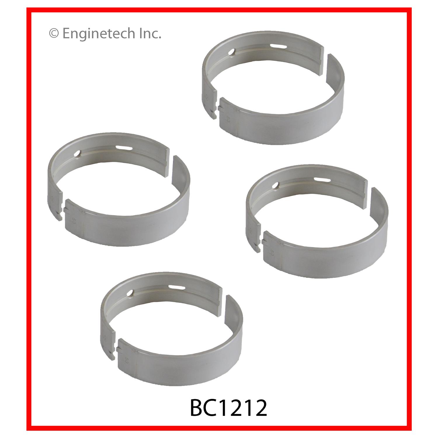 Enginetech Engine Full Crankshaft Main Bearing Set - BC1212STD
