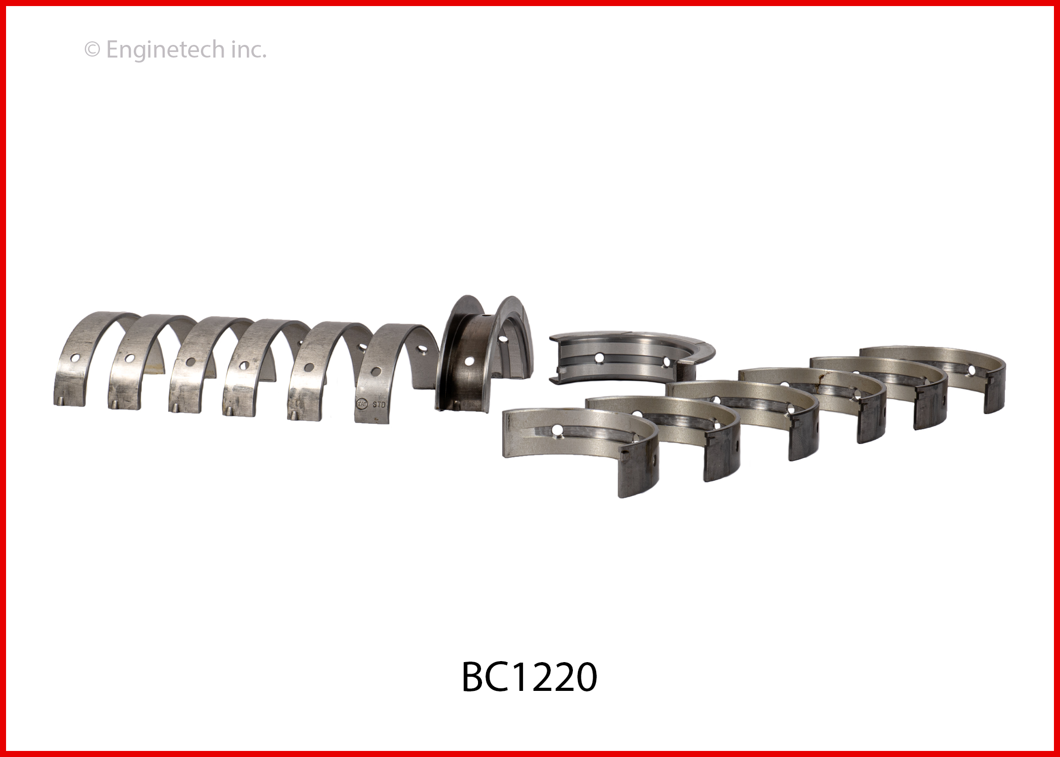Enginetech Engine Full Crankshaft Main Bearing Set - BC1220.25