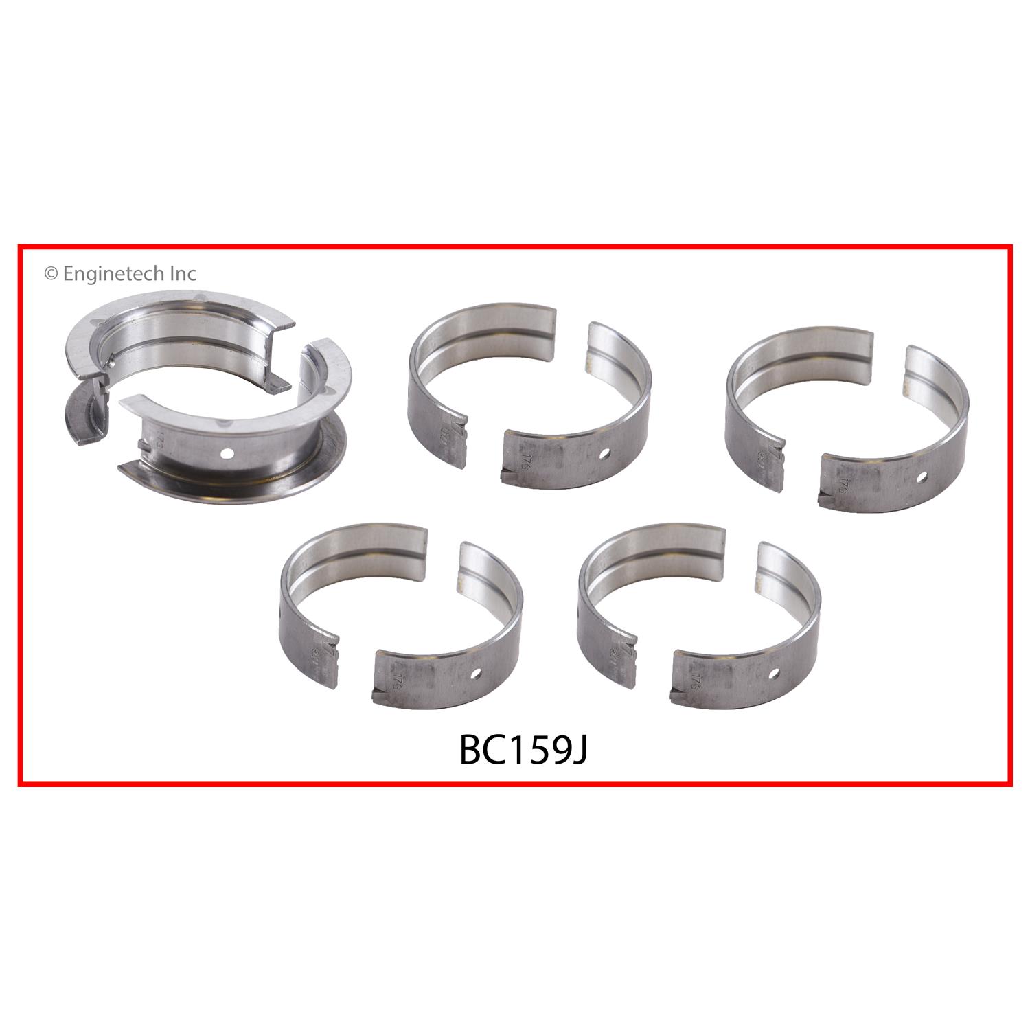 Enginetech Engine Full Crankshaft Main Bearing Set - BC159J.50