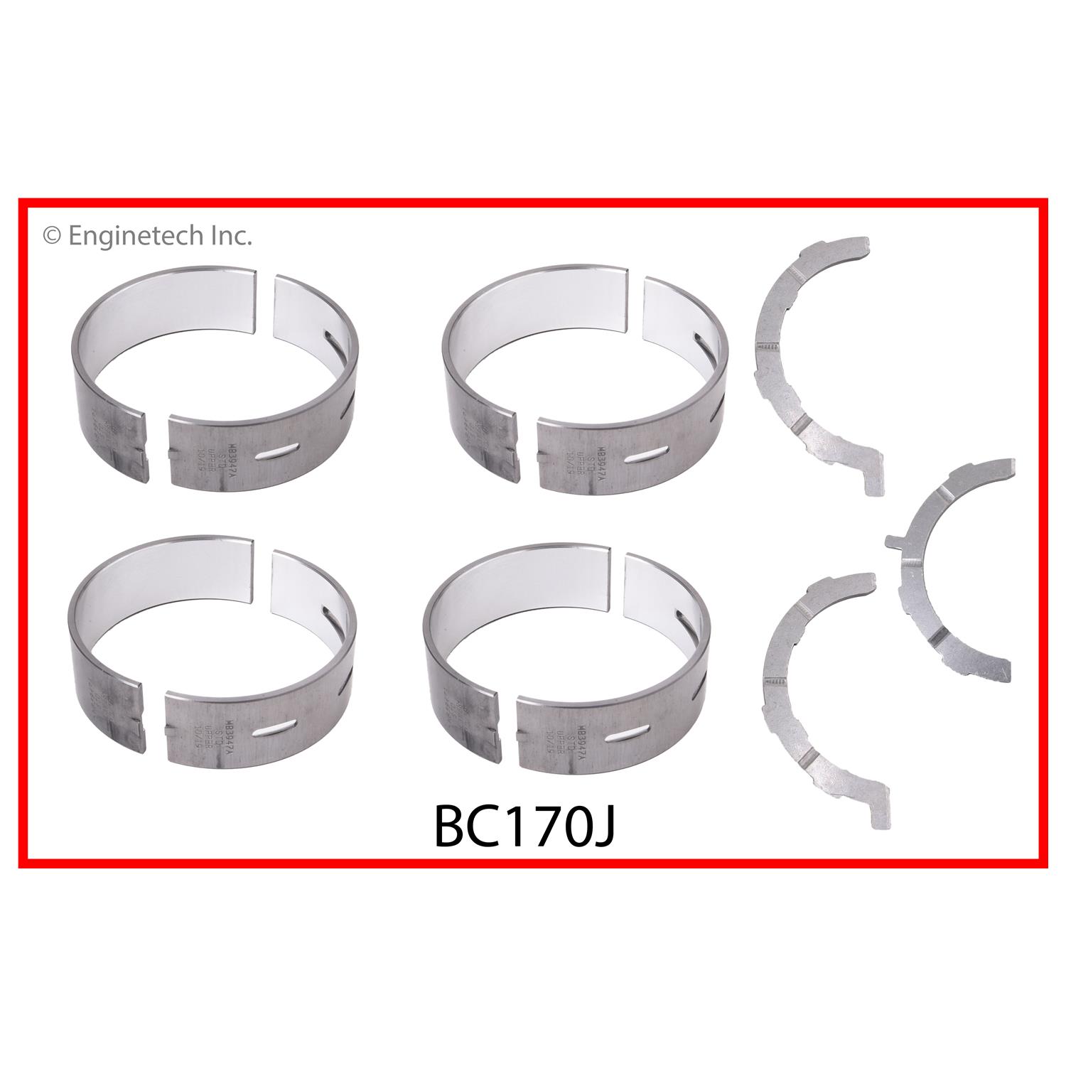 Enginetech Engine Full Crankshaft Main Bearing Set - BC170JSTD