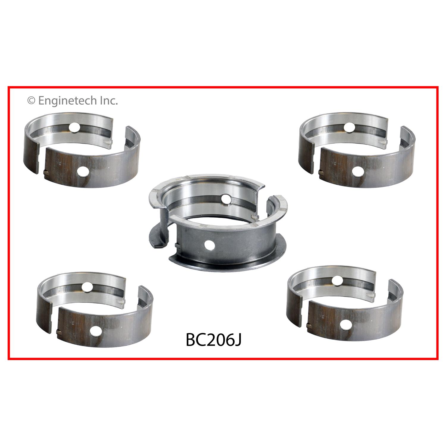 Enginetech Engine Full Crankshaft Main Bearing Set - BC206J.25
