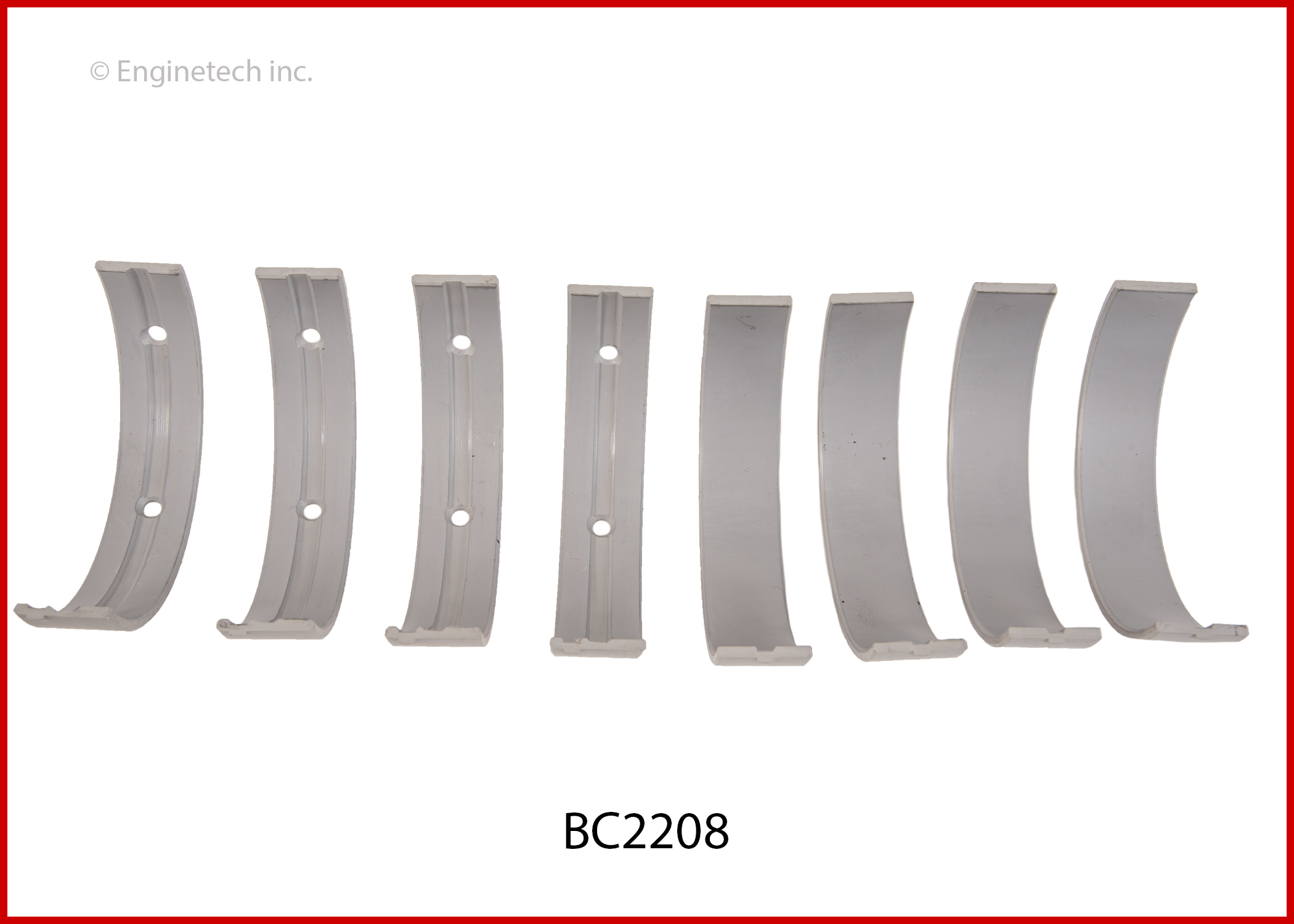 Enginetech Engine Full Crankshaft Main Bearing Set - BC2208.25