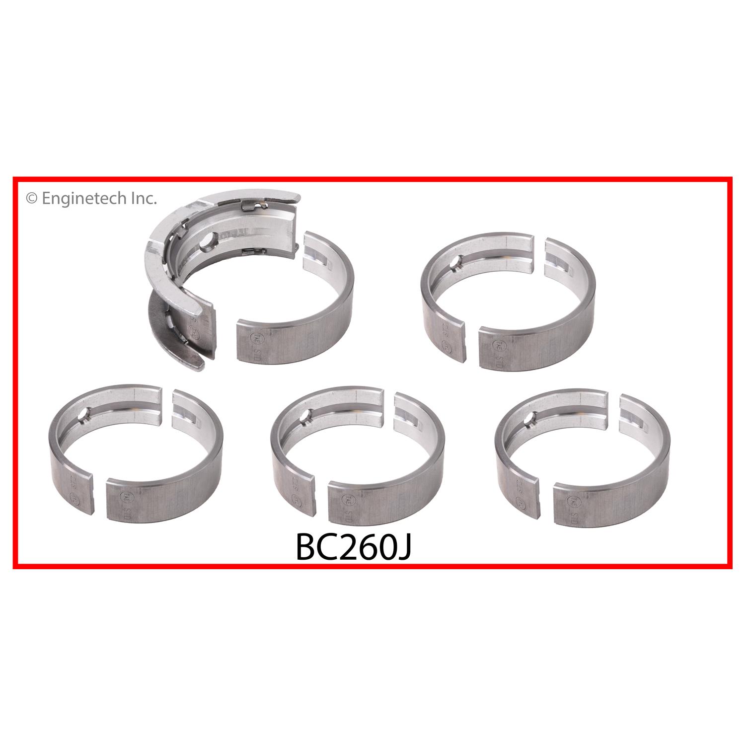 Enginetech Engine Full Crankshaft Main Bearing Set - BC260JSTD
