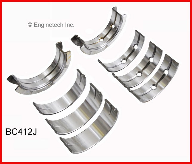 Enginetech Engine Full Crankshaft Main Bearing Set - BC412J.50