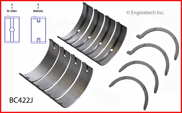 Enginetech Engine Full Crankshaft Main Bearing Set - BC422J010