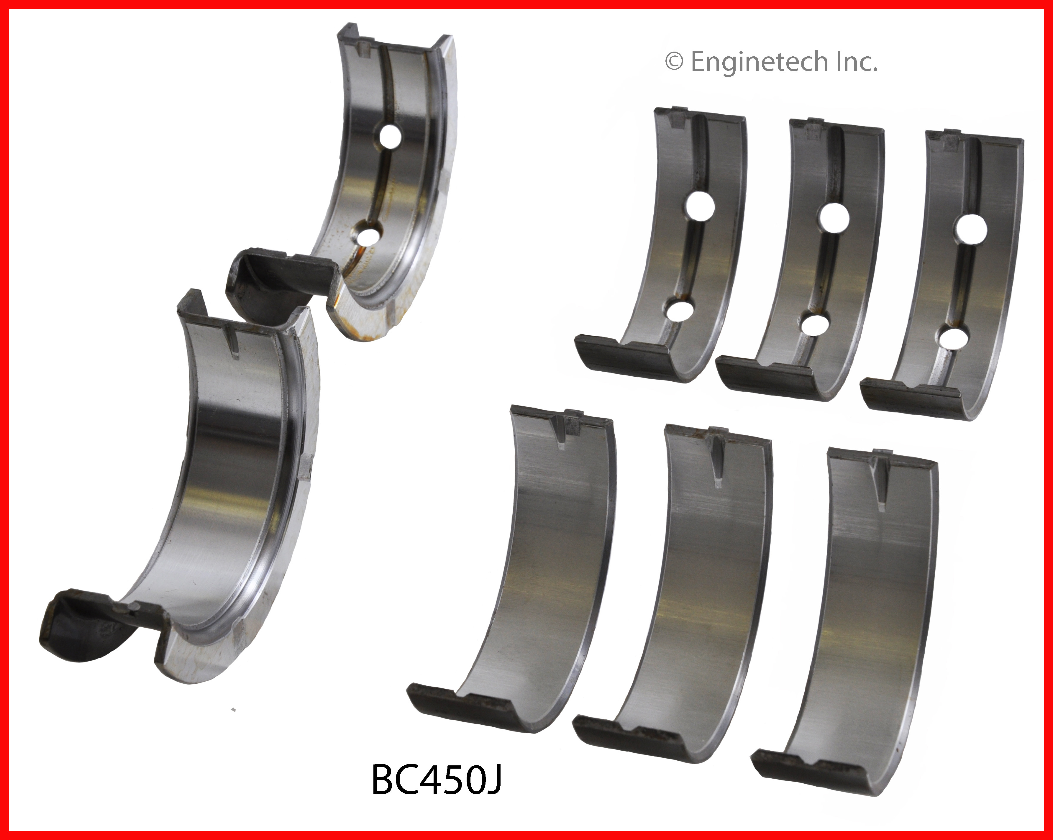 Enginetech Engine Full Crankshaft Main Bearing Set - BC450J020