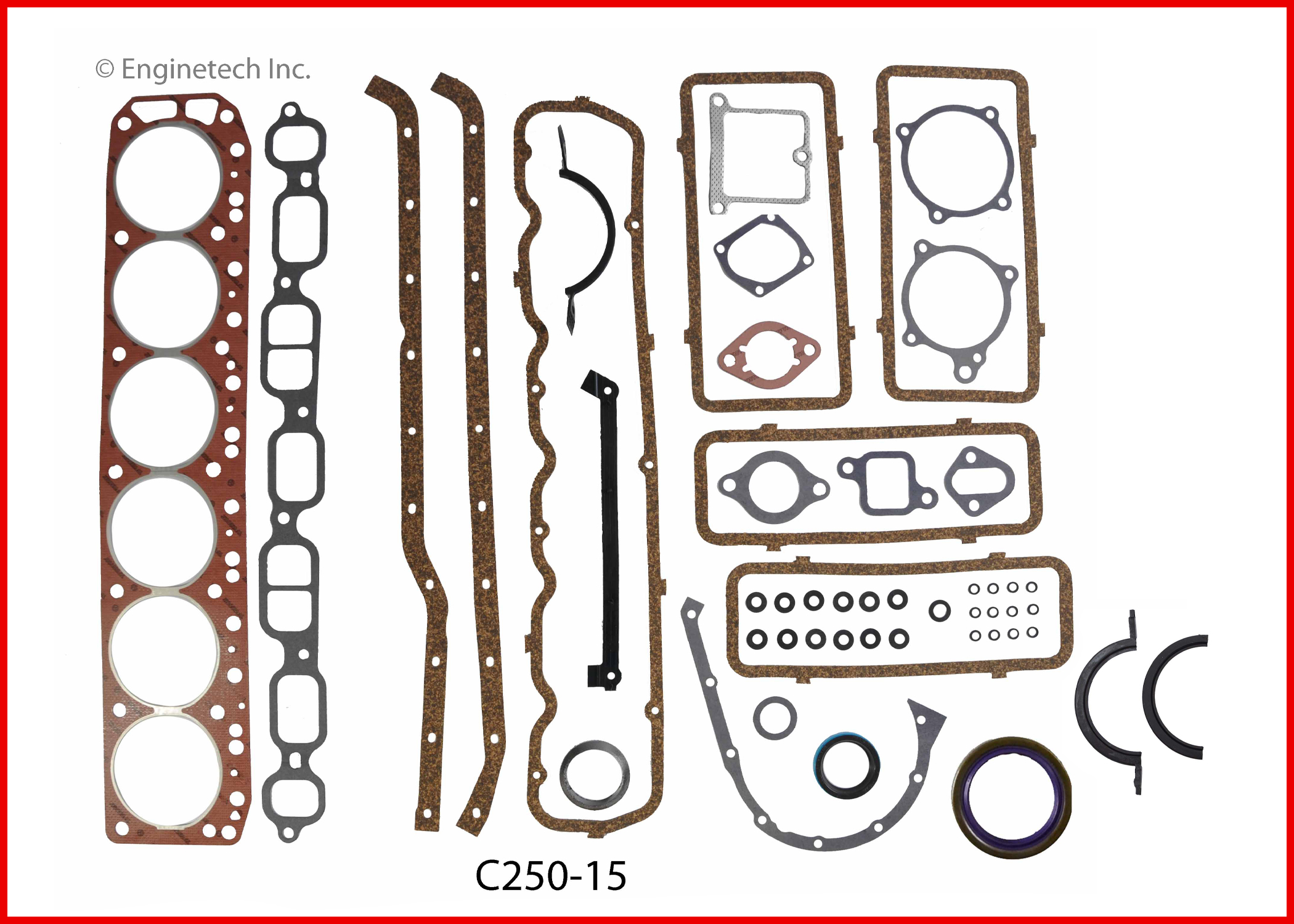 Enginetech Engine Full Gasket Set GMC / Chevrolet Car and Truck - C250-15