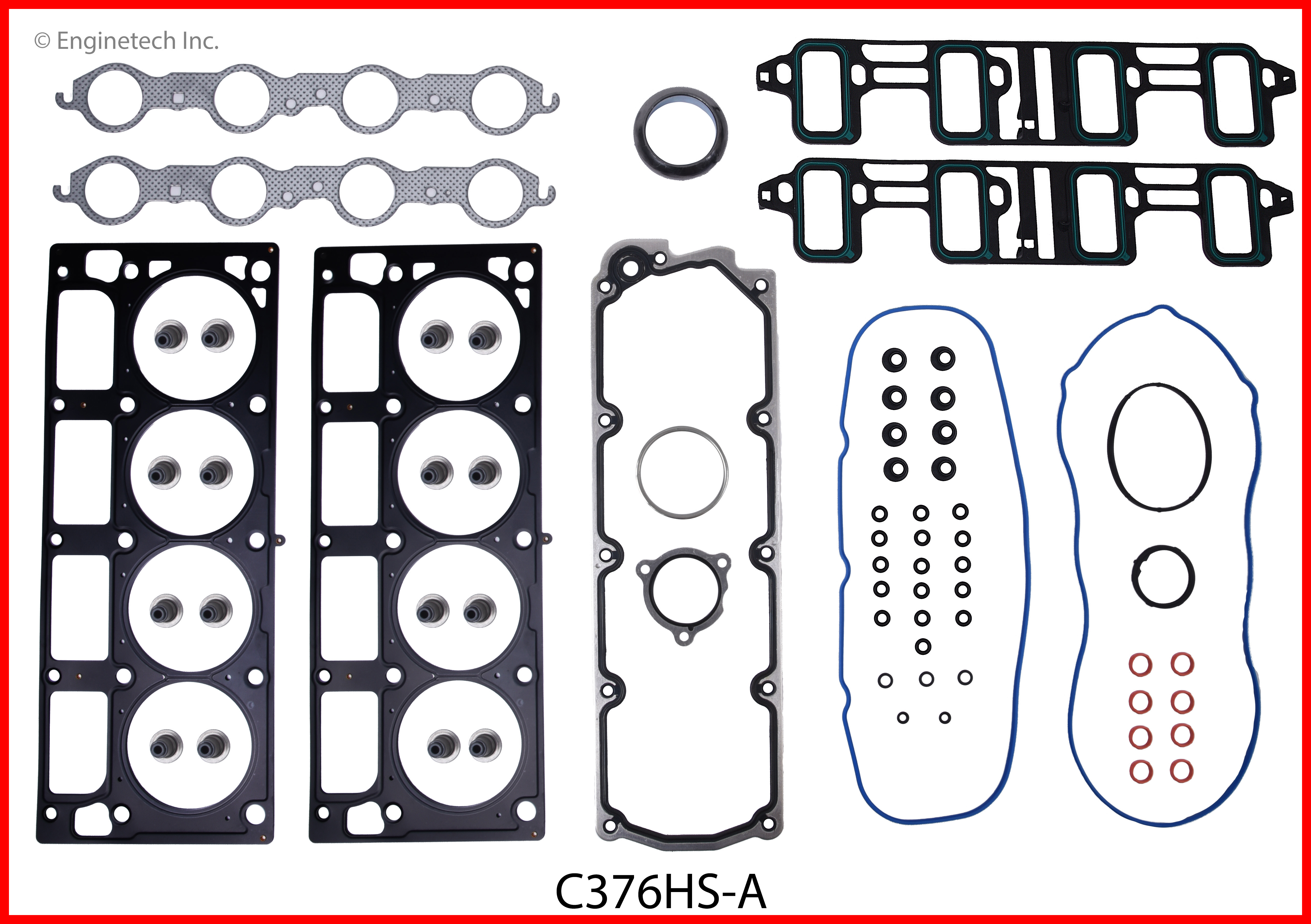 Enginetech Engine Cylinder Head Gasket Set GMC / Chevrolet Car and Truck - C376HS-A