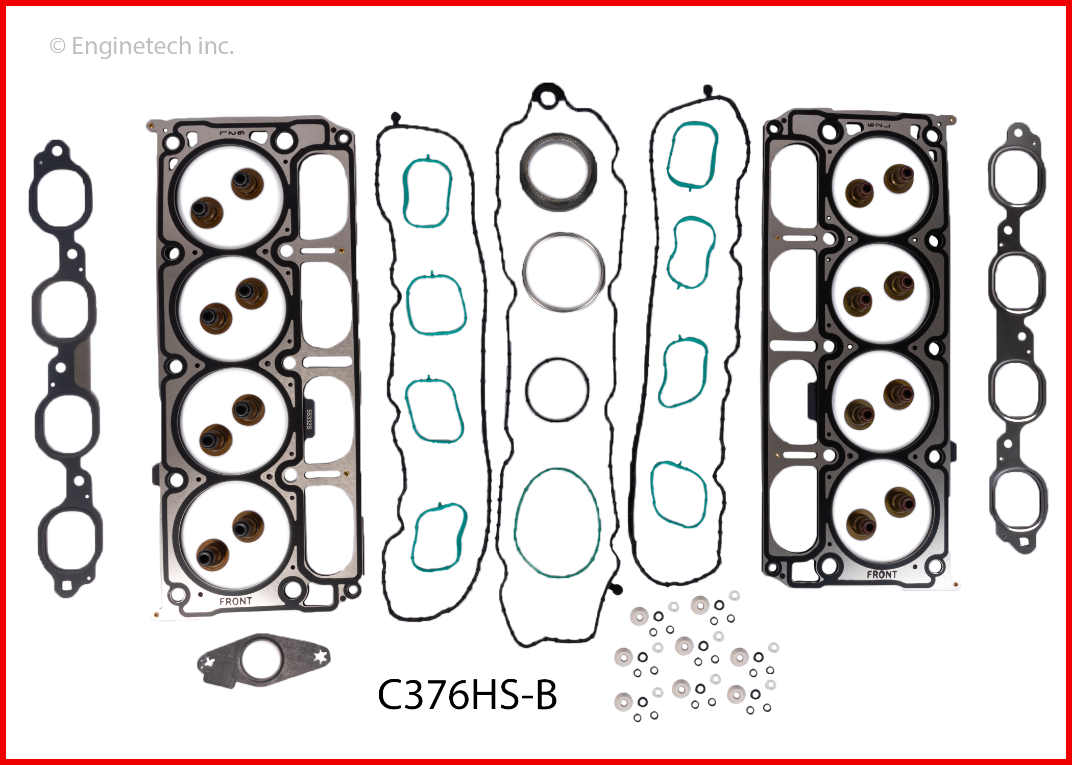 Enginetech Engine Cylinder Head Gasket Set GMC / Chevrolet Car and Truck - C376HS-B