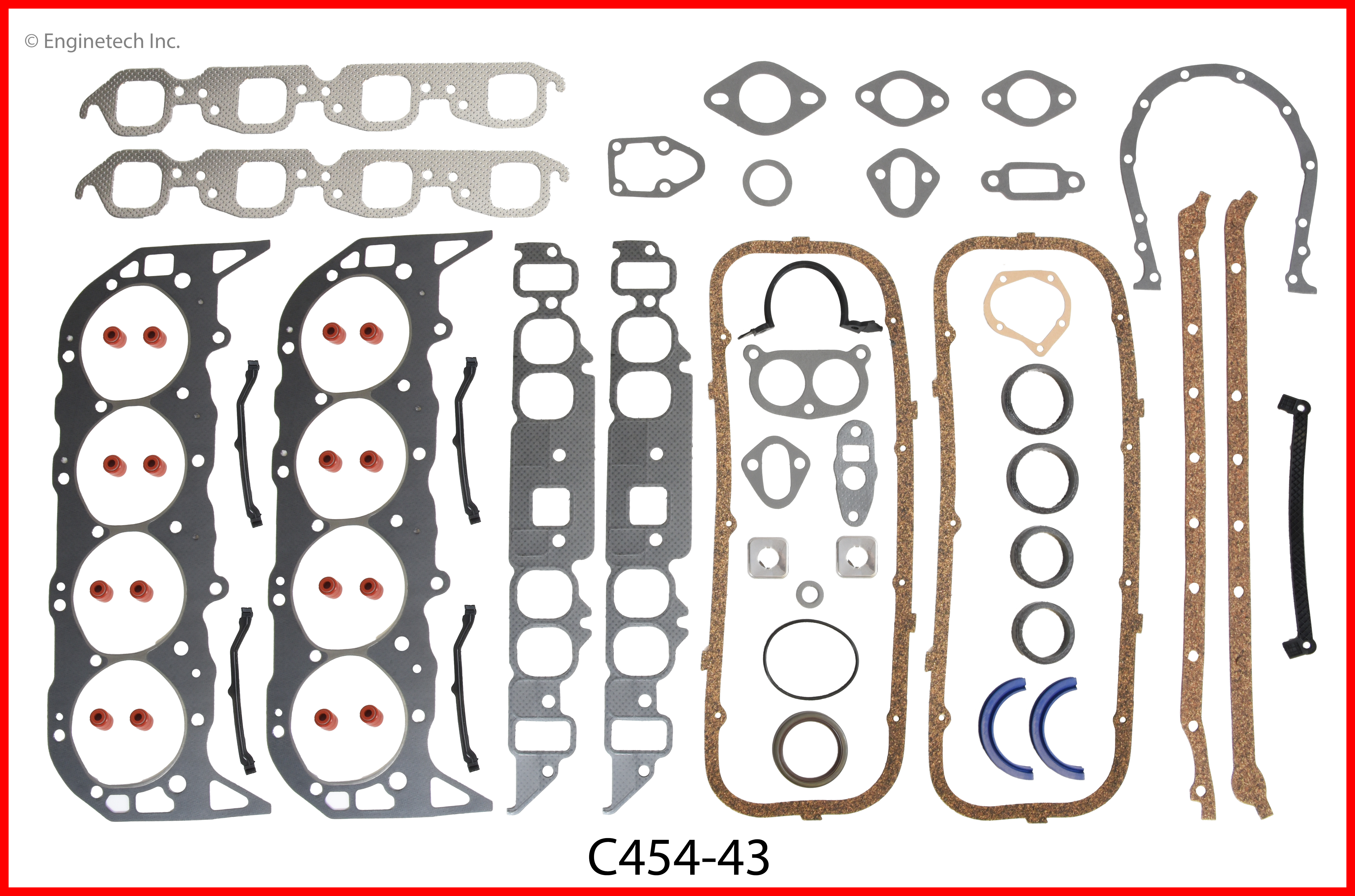 Enginetech Engine Full Gasket Set GMC / Chevrolet Car and Truck - C454-43