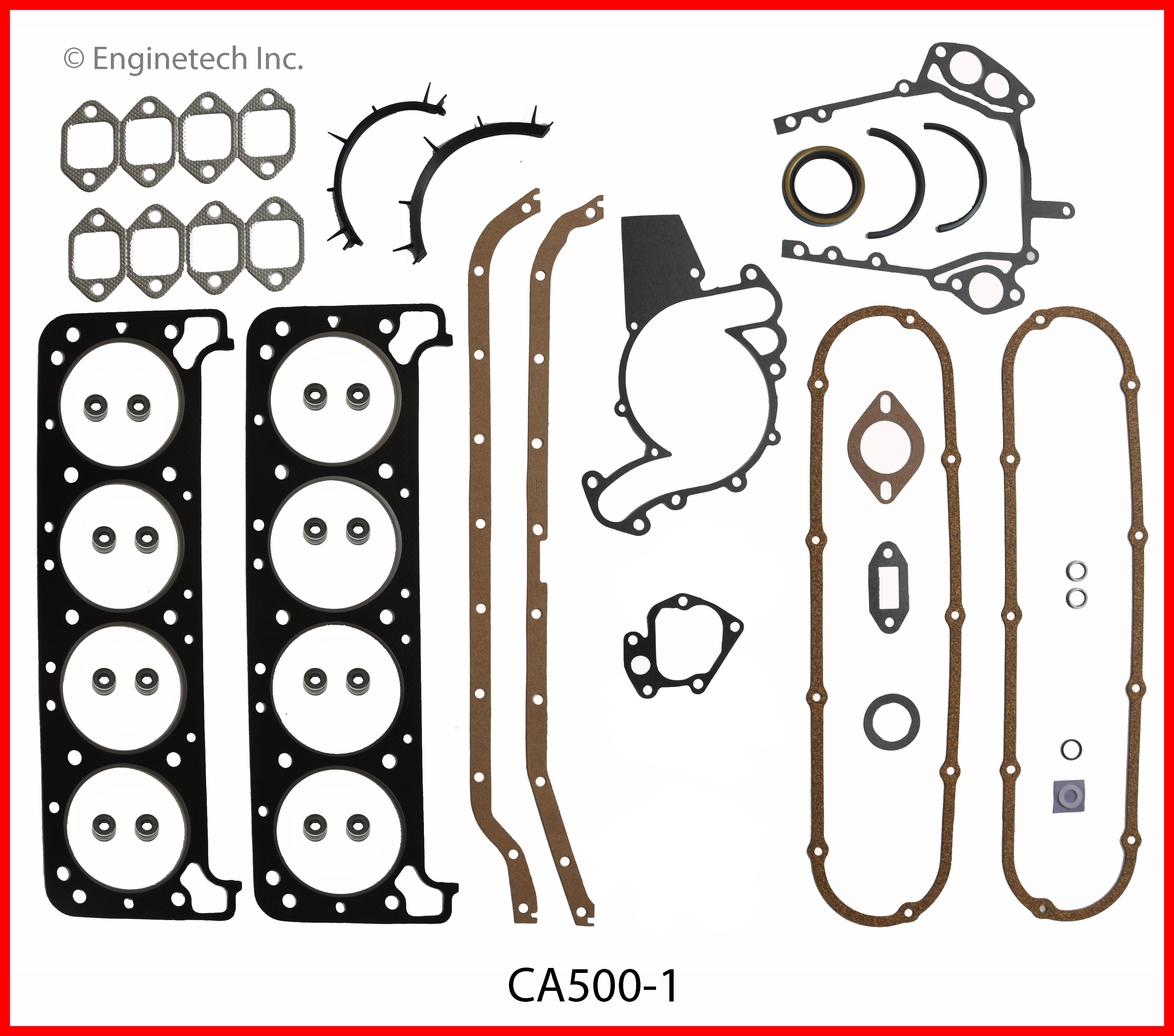 Enginetech Engine Full Gasket Set GMC / Chevrolet Car and Truck - CA500-1