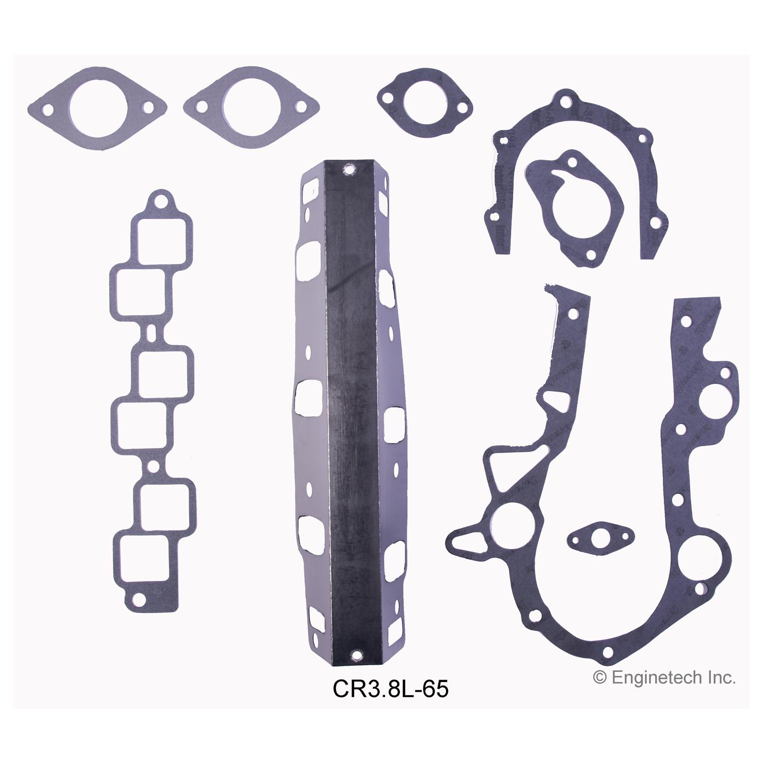 Enginetech Engine Full Gasket Set - Dodge / Chrysler Car and Truck - CR3.8L-65