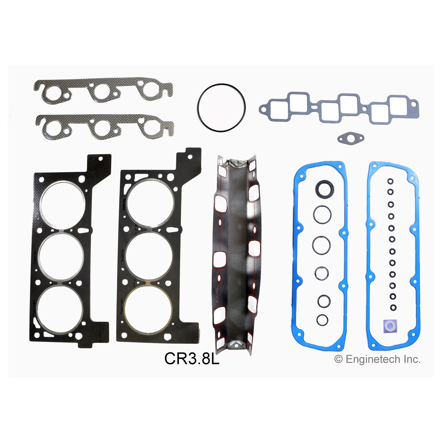 Enginetech Rebuilders Engine Full Gasket Set Dodge / Chrysler Car and Truck - CR3.8L