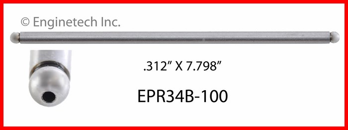 Enginetech Engine Push Rod - 100 Pack - EPR34B-100