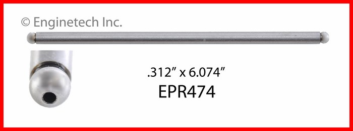 Enginetech Engine Push Rod - 4 Pack - EPR474