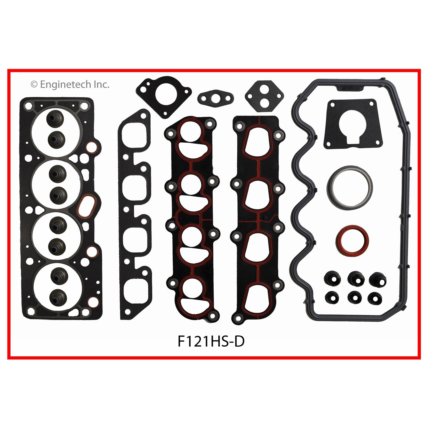 Enginetech Engine Cylinder Head Gasket Set - Ford Car and Truck with Head Bolts - F121HS-DWB