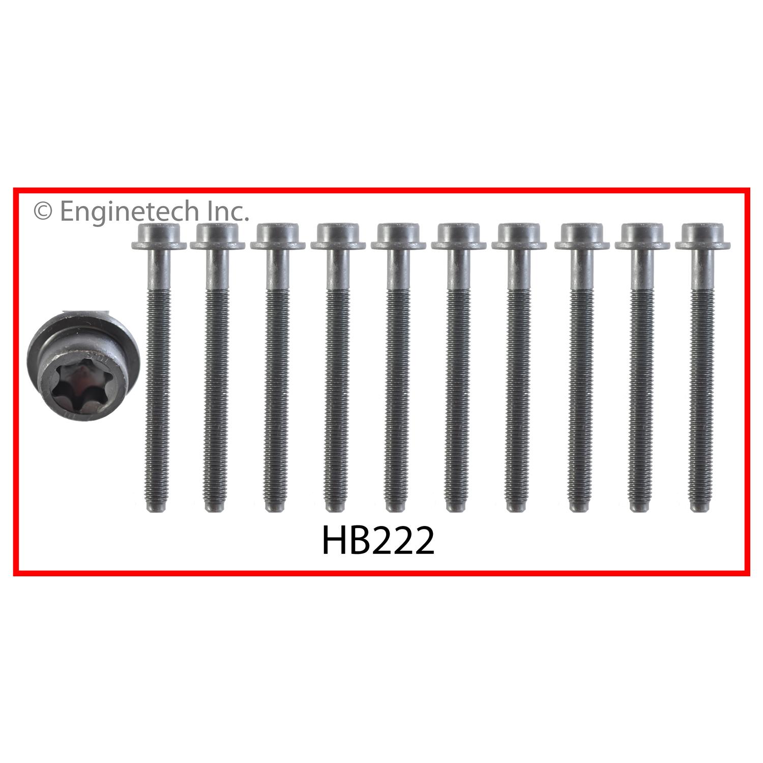 Enginetech Engine Cylinder Head Gasket Set - Ford Car and Truck with Head Bolts - F121HS-GWB