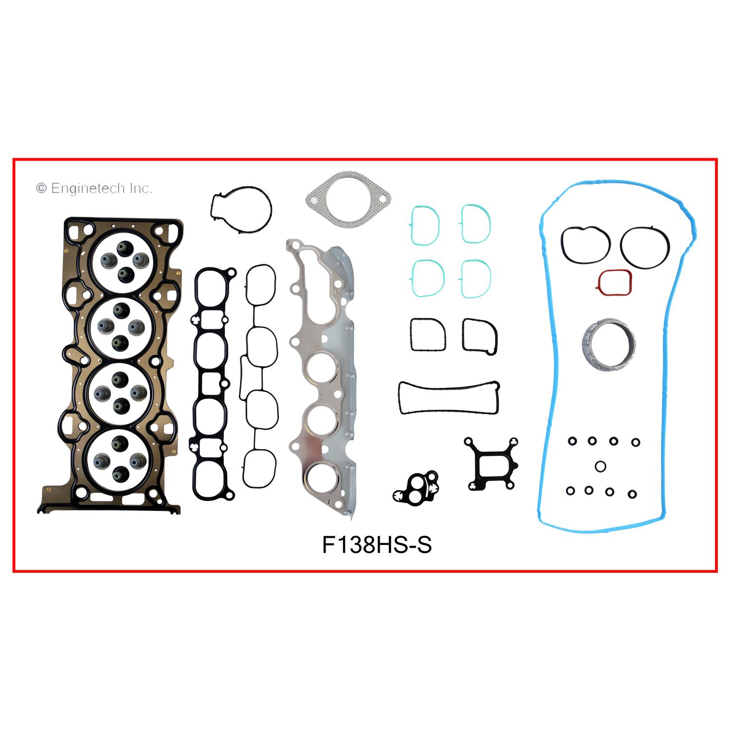 Enginetech Engine Cylinder Head Gasket Set - Ford Car and Truck with Head Bolts - F138HS-SWB