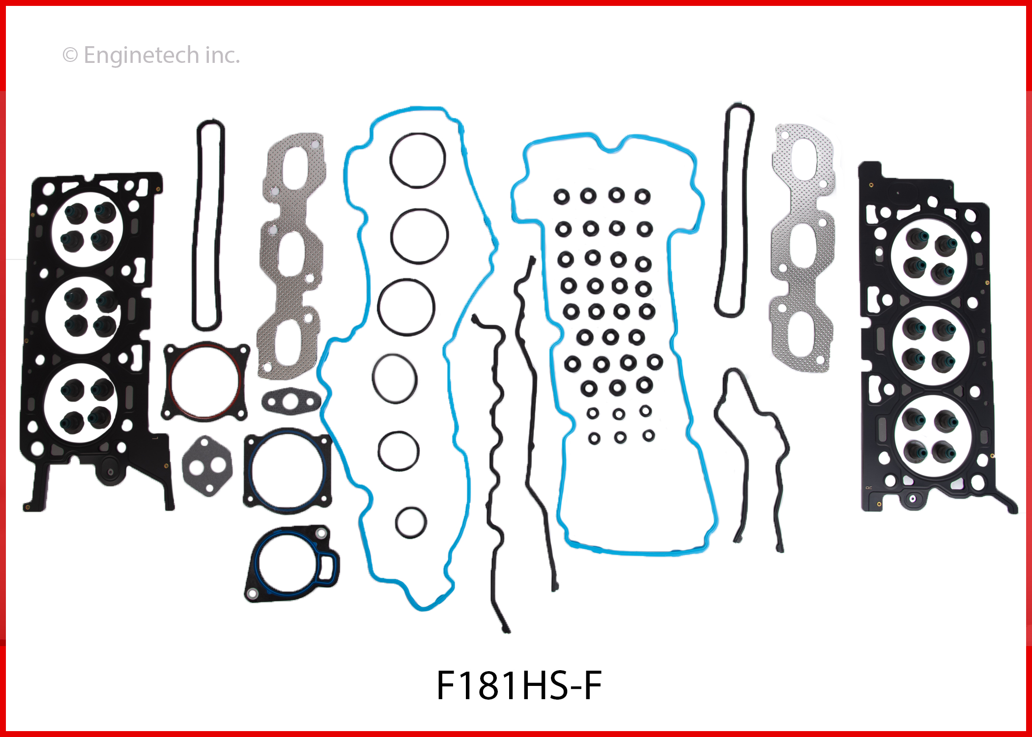 Enginetech Engine Cylinder Head Gasket Set - Ford Car and Truck - F181HS-F