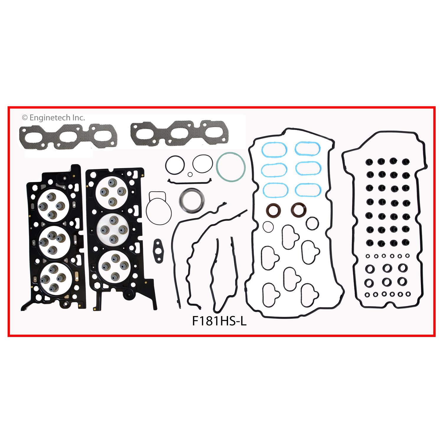 Enginetech Engine Cylinder Head Gasket Set - Ford Car and Truck - F181HS-L
