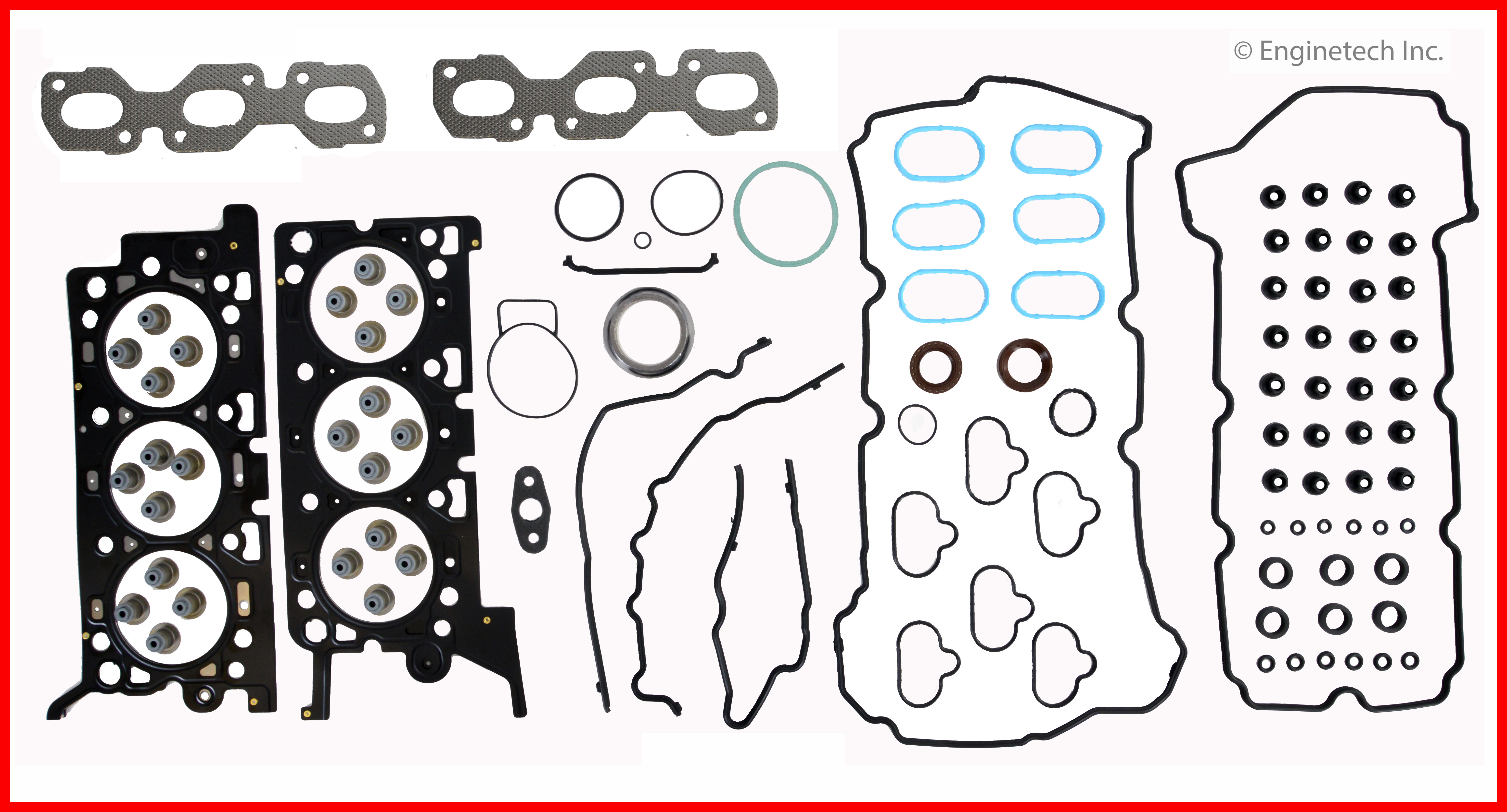 Enginetech Engine Cylinder Head Gasket Set - Ford Car and Truck with Head Bolts - F181HS-LWB
