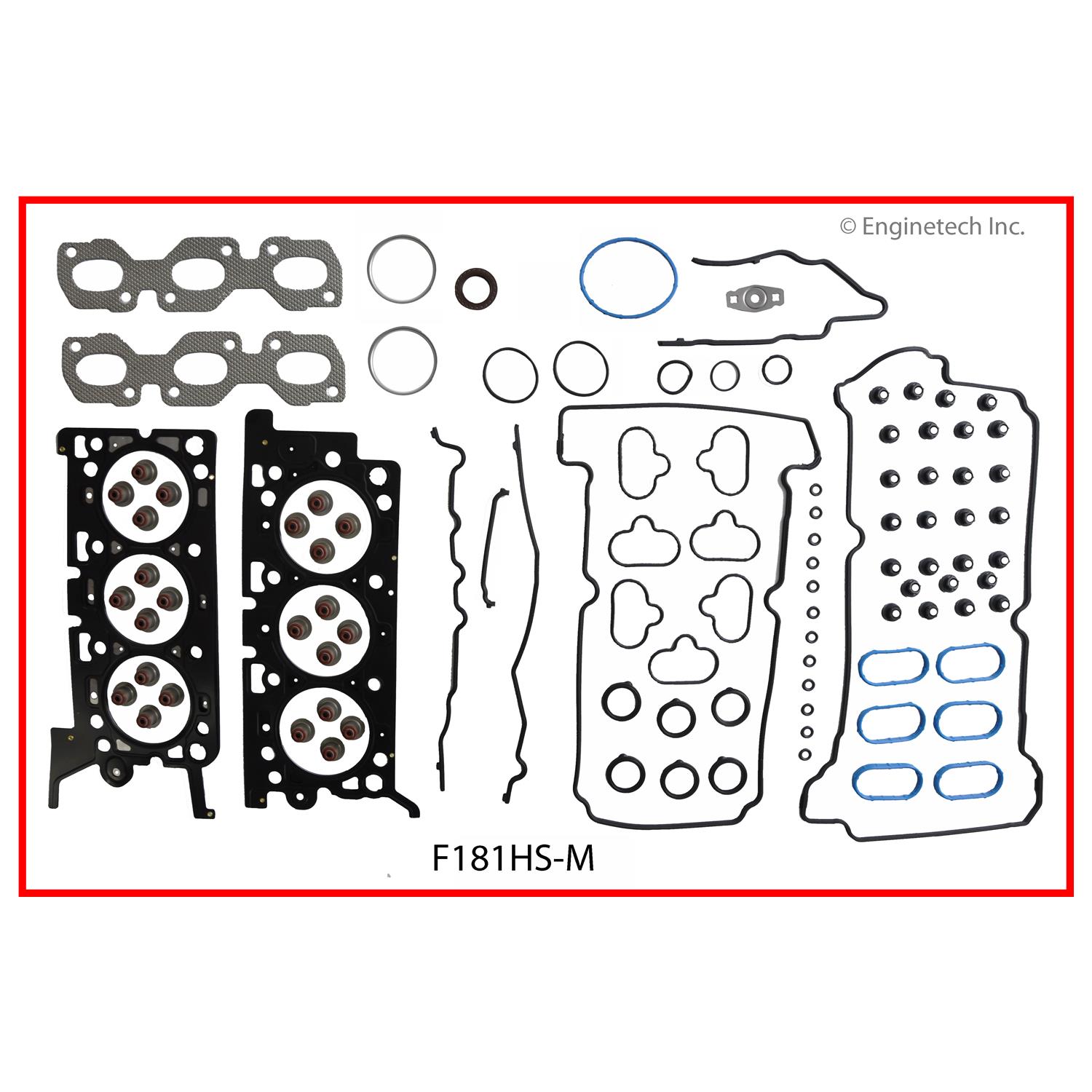 Enginetech Engine Cylinder Head Gasket Set - Ford Car and Truck - F181HS-M