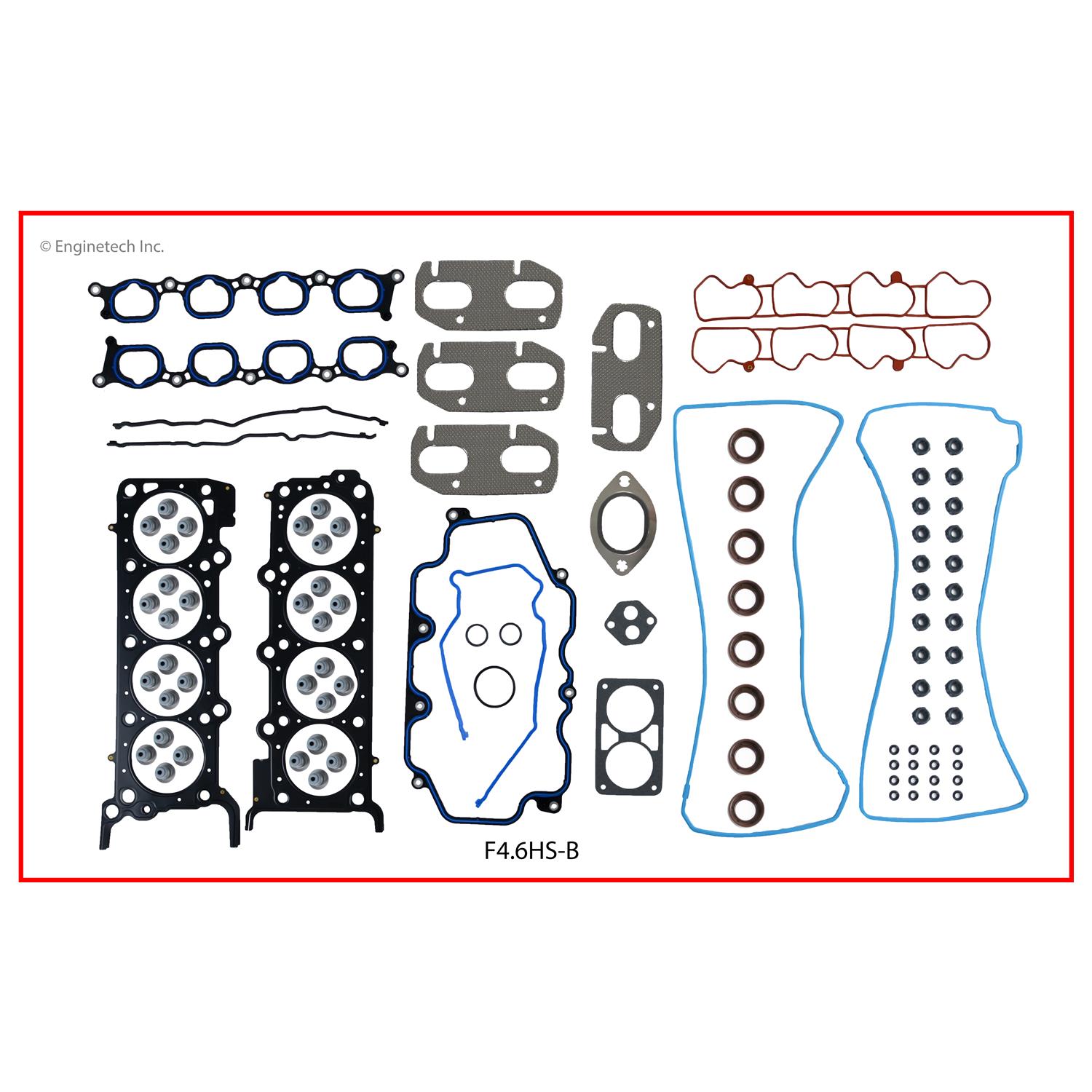 Enginetech Engine Cylinder Head Gasket Set - Ford Car and Truck - F4.6HS-B