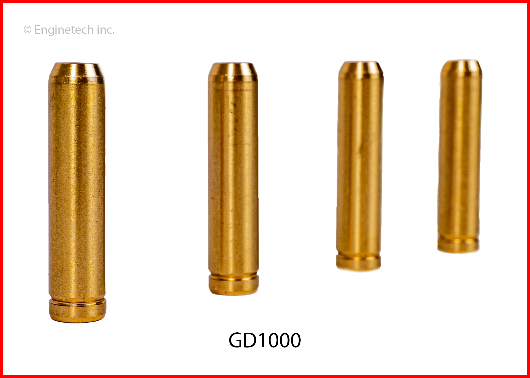 Enginetech Engine Valve Guide - Brass - 4 Pack - GD1000