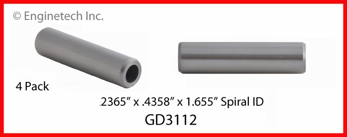 Enginetech Engine Valve Guide - 4 Pack - GD3112