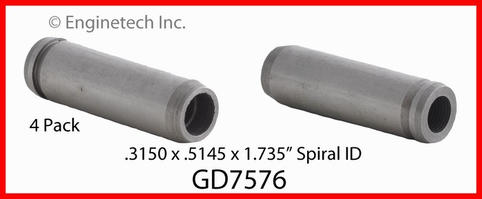 Enginetech Engine Valve Guide - 4 Pack - GD7576