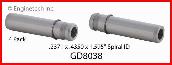 Enginetech Engine Valve Guide - 4 Pack - GD8038
