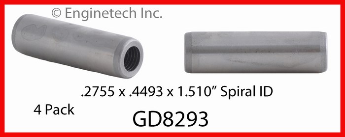 Enginetech Engine Valve Guide - 4 Pack - GD8293