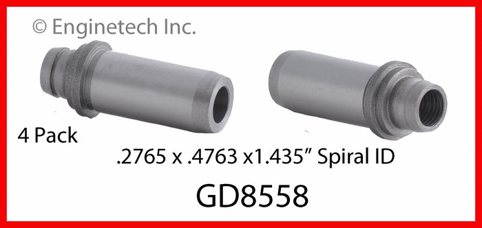 Enginetech Engine Valve Guide - 4 Pack - GD8558